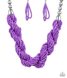 Savannah Surfin - Purple Seed Bead Necklace