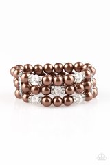 Undeniably Dapper Brown Pearl Bracelet