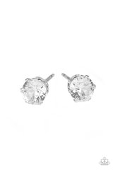 Delicately Dainty - White Stud Earrings