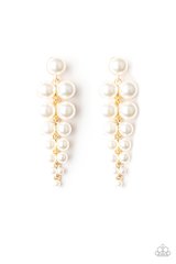 Totally Tribeca - Gold Pearl Earrings