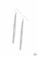 Award Show Attitude - White Earrings