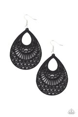 Should Could WOODa Black Wooden Earrings