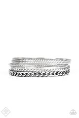 Mayan Mix  Item Silver Bangle Bracelet