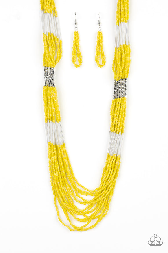 New Release - Let It BEAD - Yellow Necklace