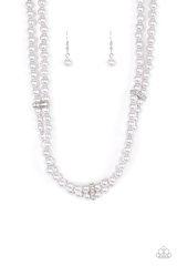 Put On Your Party Dress - Silver Pearl Necklace