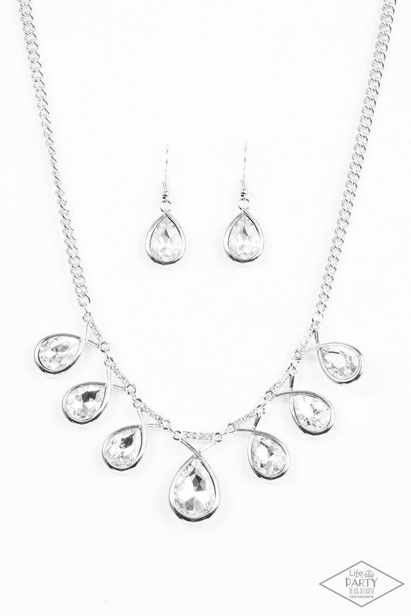 Love At Fierce Sight - White- Necklace