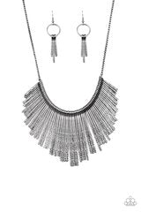 Metallic Mane - Black Necklace