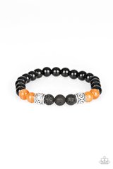 Proverb Orange Bead Bracelet