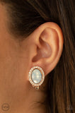 Have A GLOW At It! - Gold Clip-On Earrings