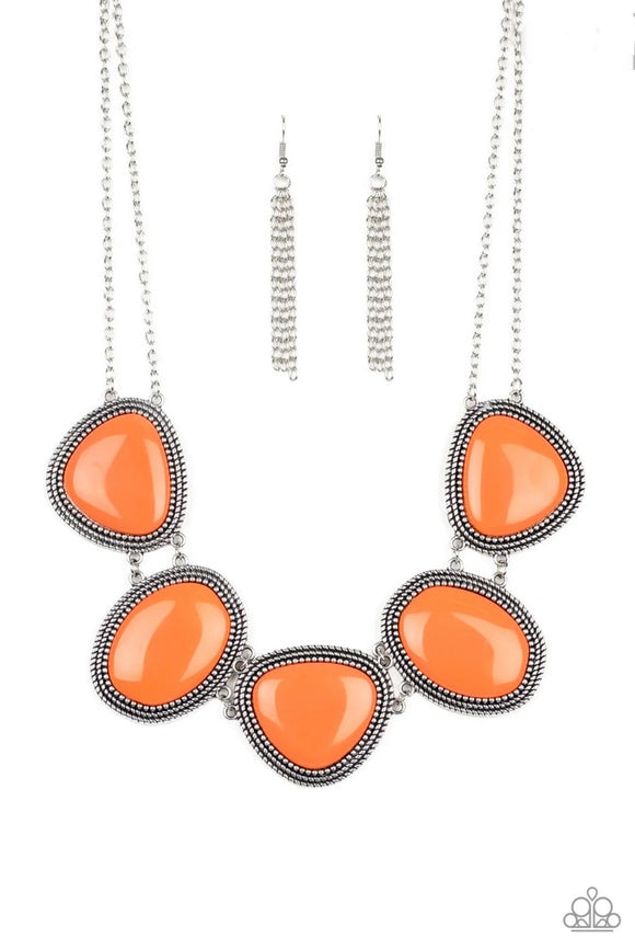 Viva La Vivid Orange Necklace