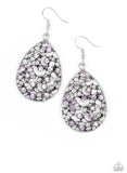 Dazzling Dew Purple Earring