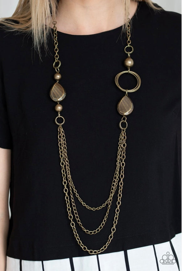 Rebels Have More Fun Brass Necklace