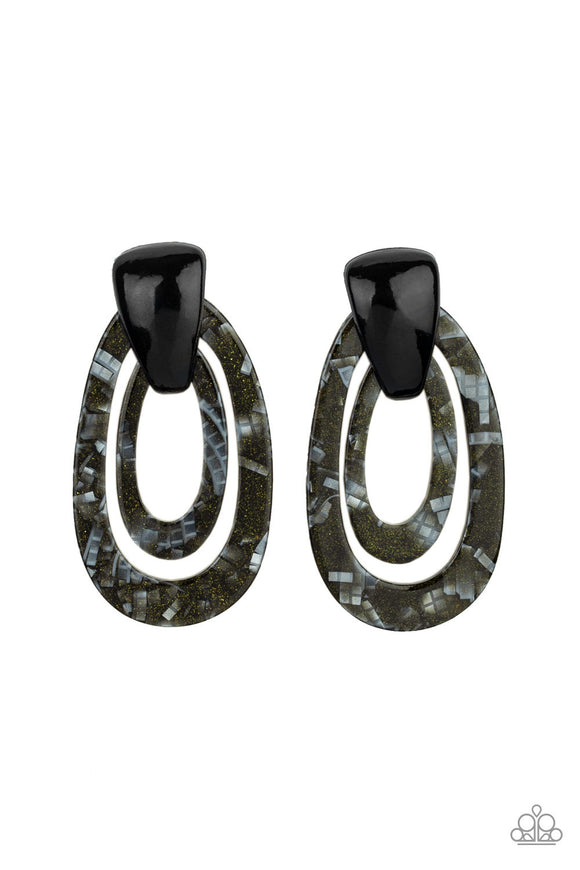 The HAUTE Zone - Black Acrylic Earrings