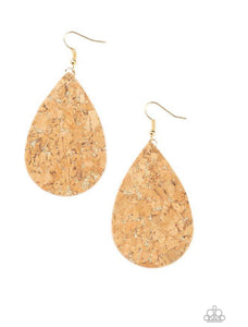 CORK It Over Gold Earring