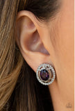 Cost A Fortune Purple Clip-On Earring