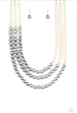 Times Square Starlet - Multi Pearl Necklace