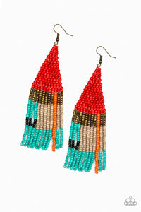 Beaded Boho - Multicolor Earrings