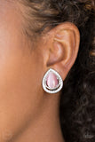 Noteworthy Shimmer - Pink Clip-On Earrings