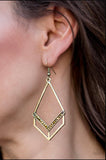 Absolute Alpha - Brass Earrings