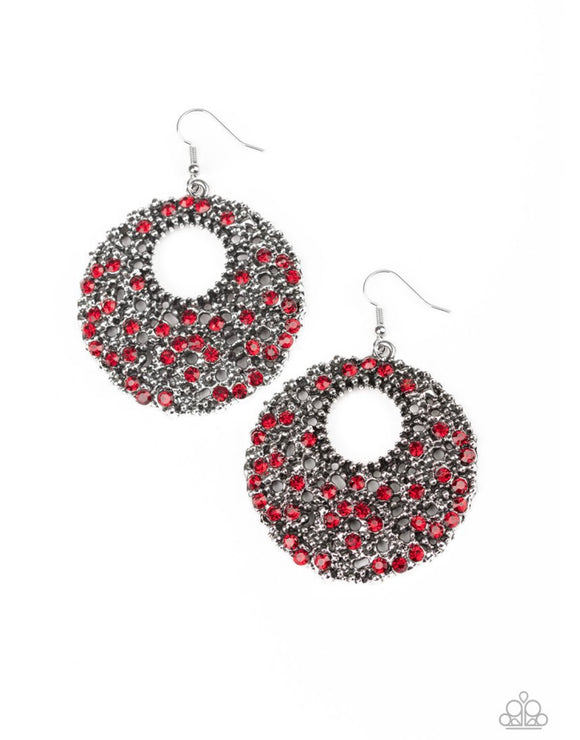 Starry Showcase Red Earrings