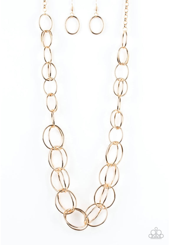 Elegantly Snarled Gold Necklace