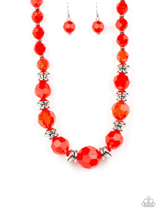 Dine and Dash Red Necklace