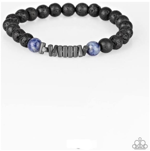 Courage Blue Bead Bracelet