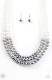 Lady In Waiting White & Silver Pearl Blockbuster Necklace