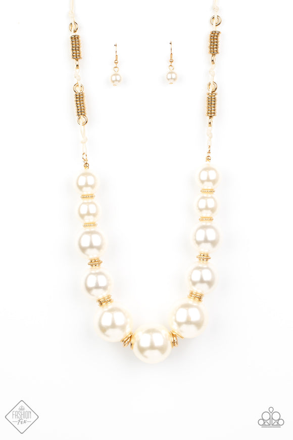 Pearly Prosperity - Gold Pearl Necklace