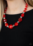 Dine and Dash Red Necklace