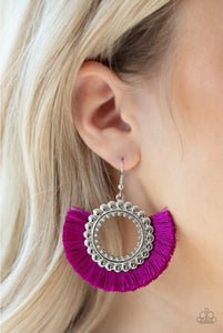 Fringe Fanatic - Purple Earring