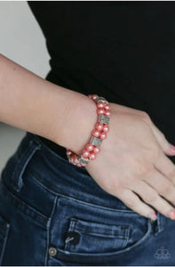 Time After TIMELESS - Orange Pearl Bracelet