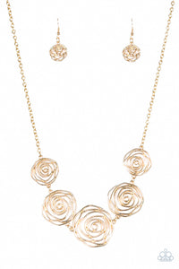 Beat Around The ROSEBUSH - Gold Necklace