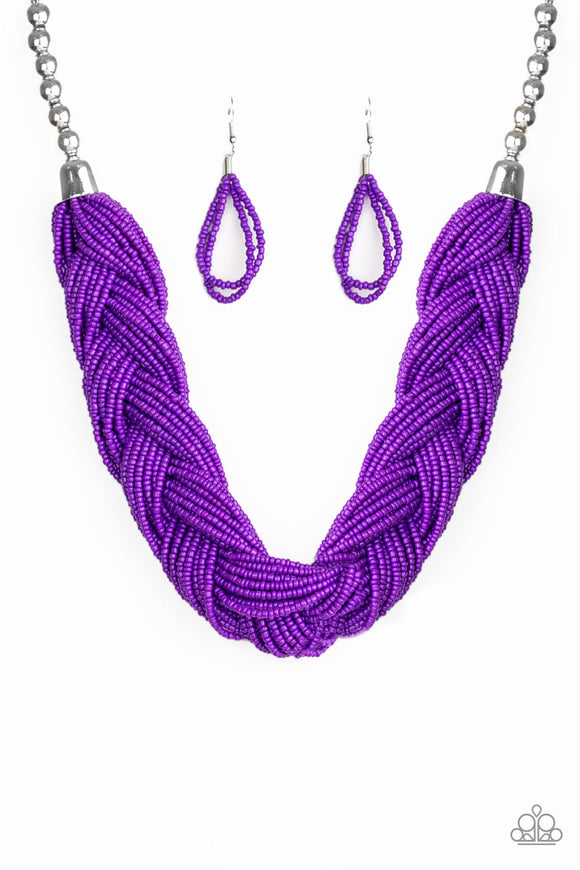 The Great Outback - Purple Seed Bead Necklace