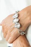 Bring Your Own Bling - White Rhinestone Bracelet