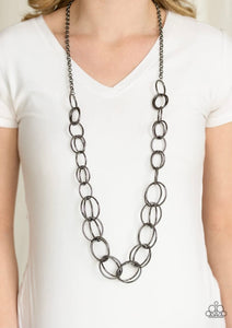 Elegantly Snarled Gunmetal Necklace