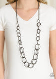 Elegantly Snarled Gunmetal Necklace